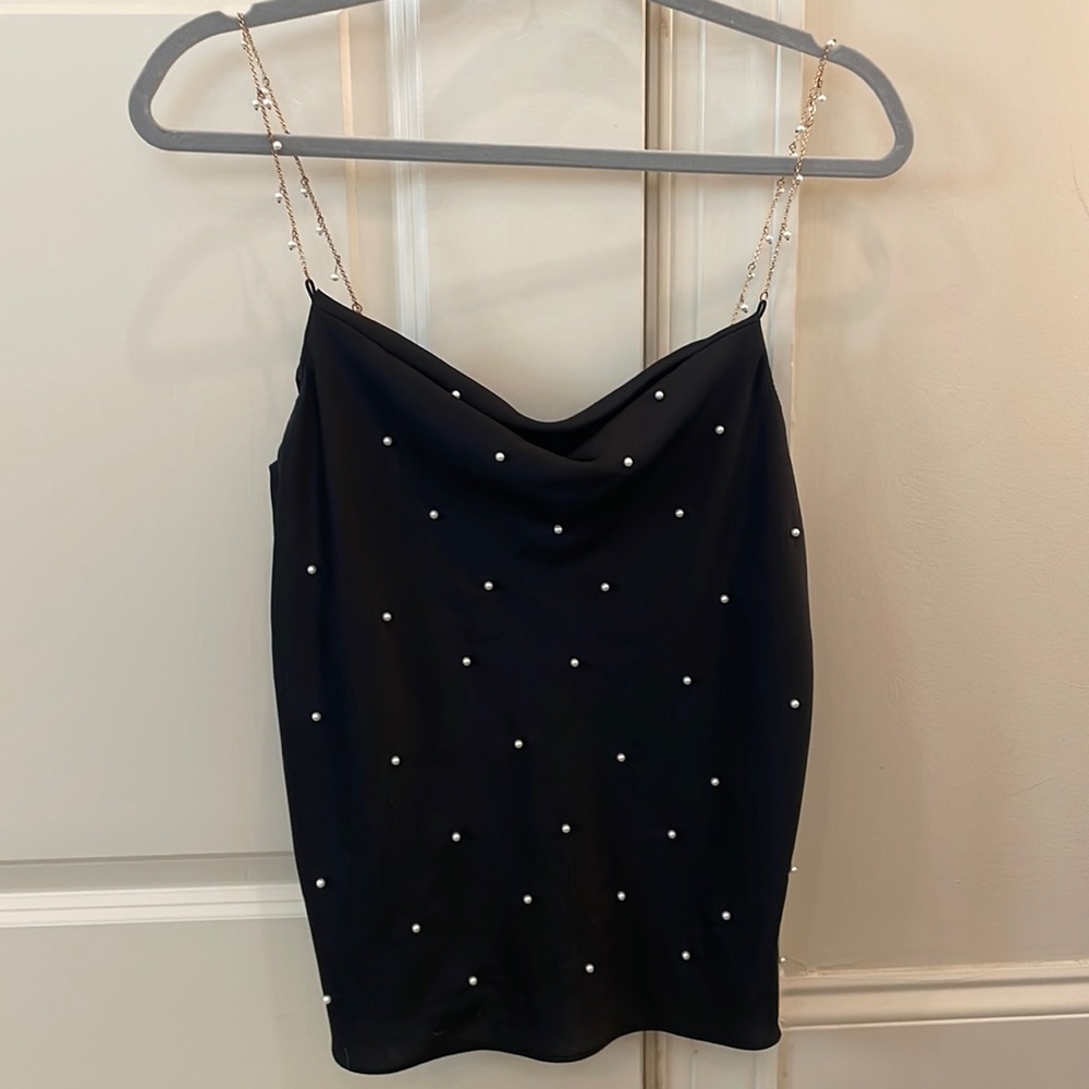 Size small DO+BE tank top with pearls